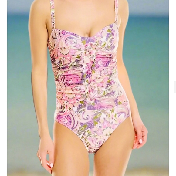 Nicole Miller Paisley Two Piece Swimsuit Size Small - Picture 1 of 4